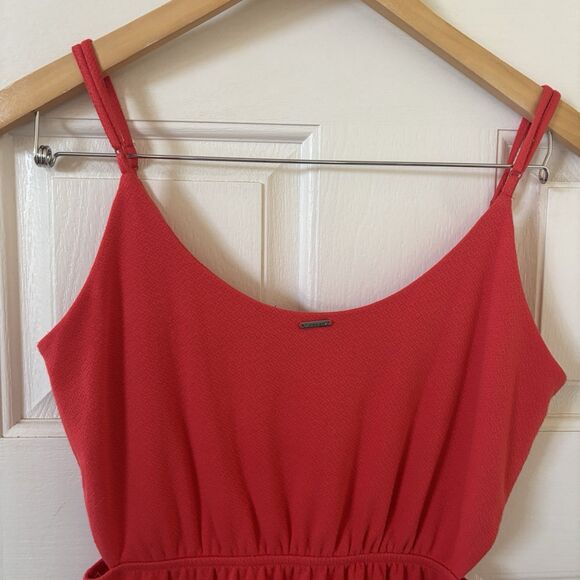 Volcom Le Fresh Mini Swing Dress Womens Orange Y2K Scoop Neck Size Small Party - Picture 8 of 13